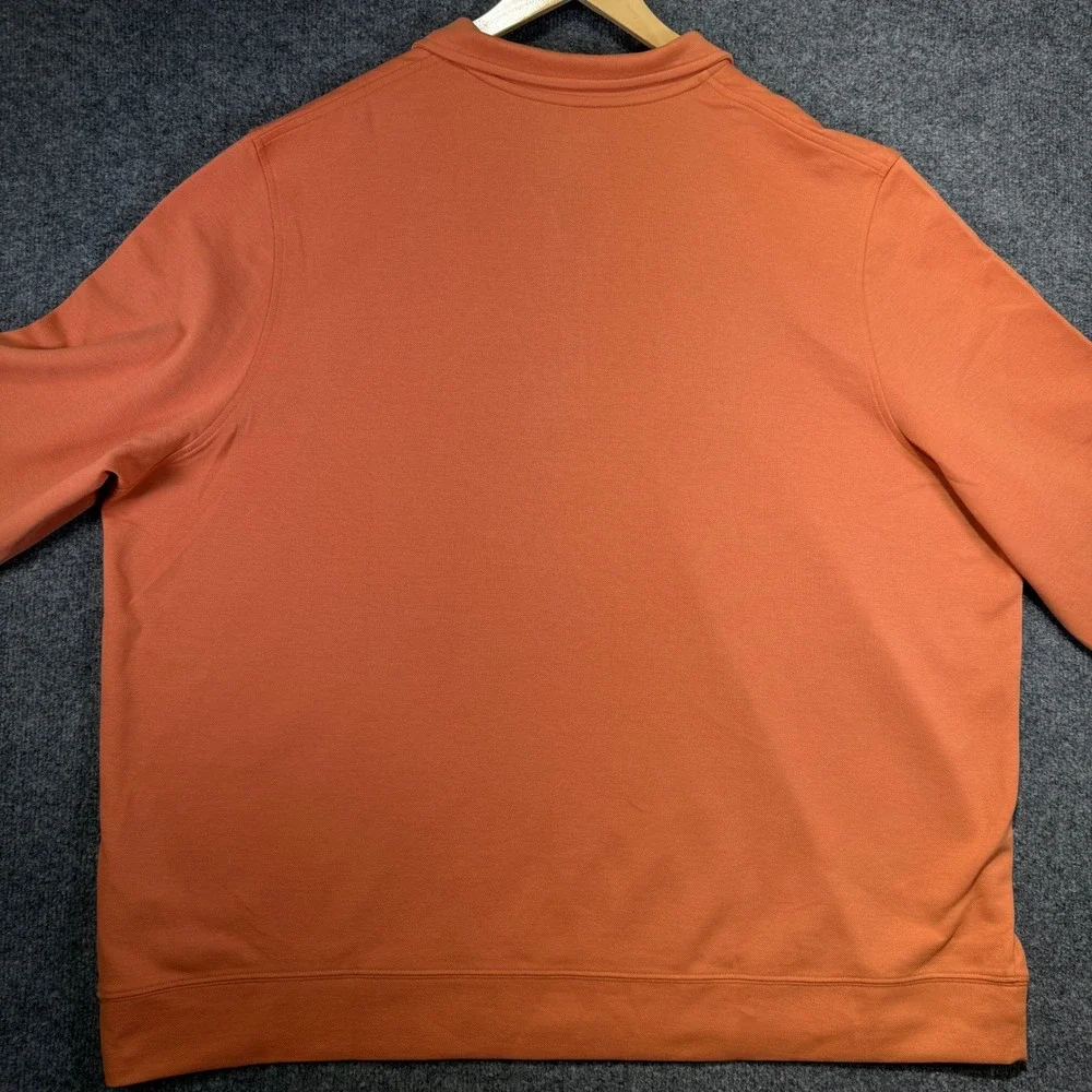 L.L.Bean Comfort Stretch Performance Pique 1/4 Zip Pullover Mens 3XL Orange NEW